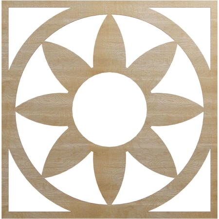 Ekena Millwork Blume Wood Fretwork Pierced Ceiling Medallion, Hickory, 38"OD x 13 1/8"ID x 1/4"T CMWP38X38X0250BLHI